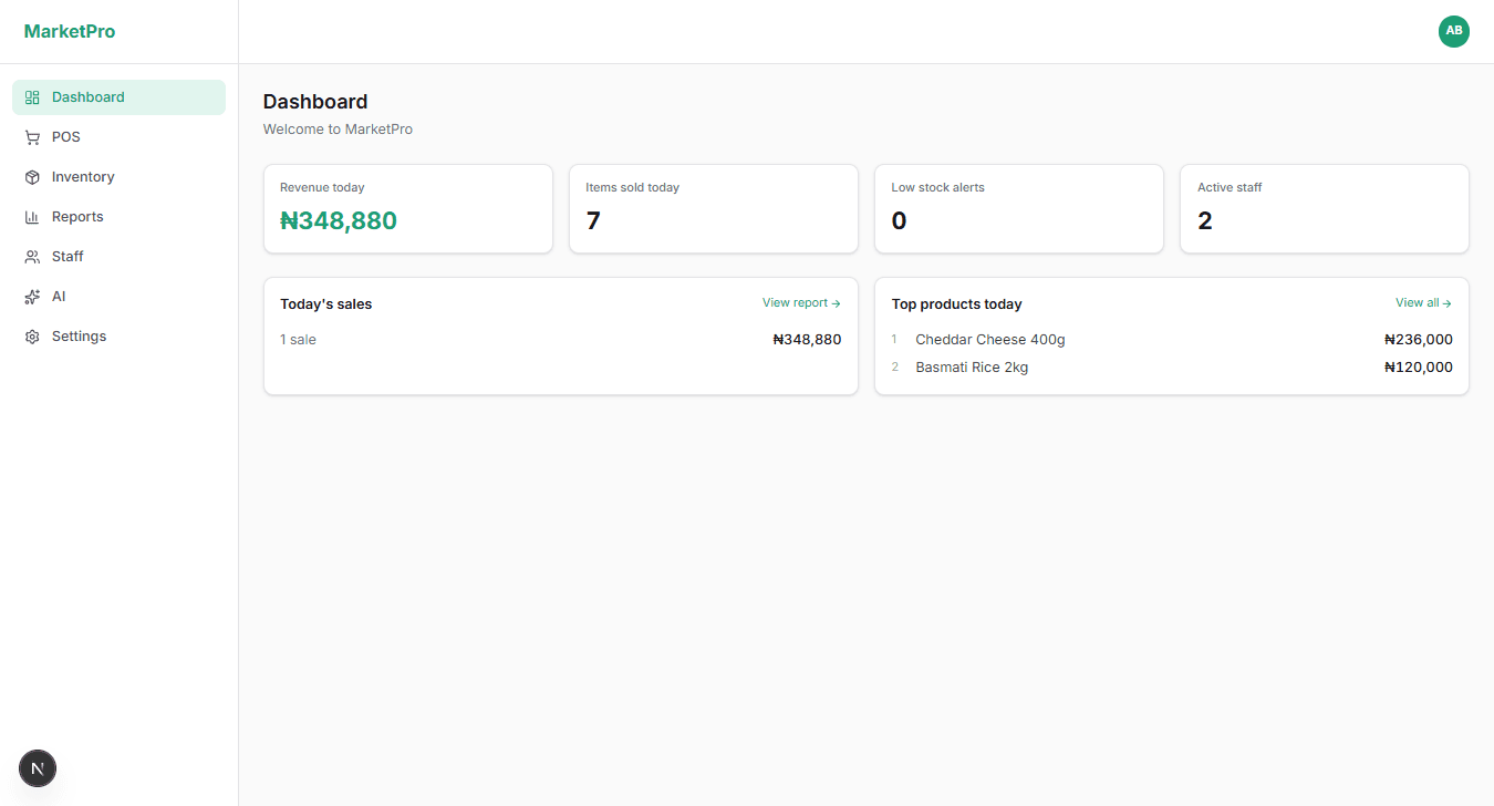 MarketPro screenshot
