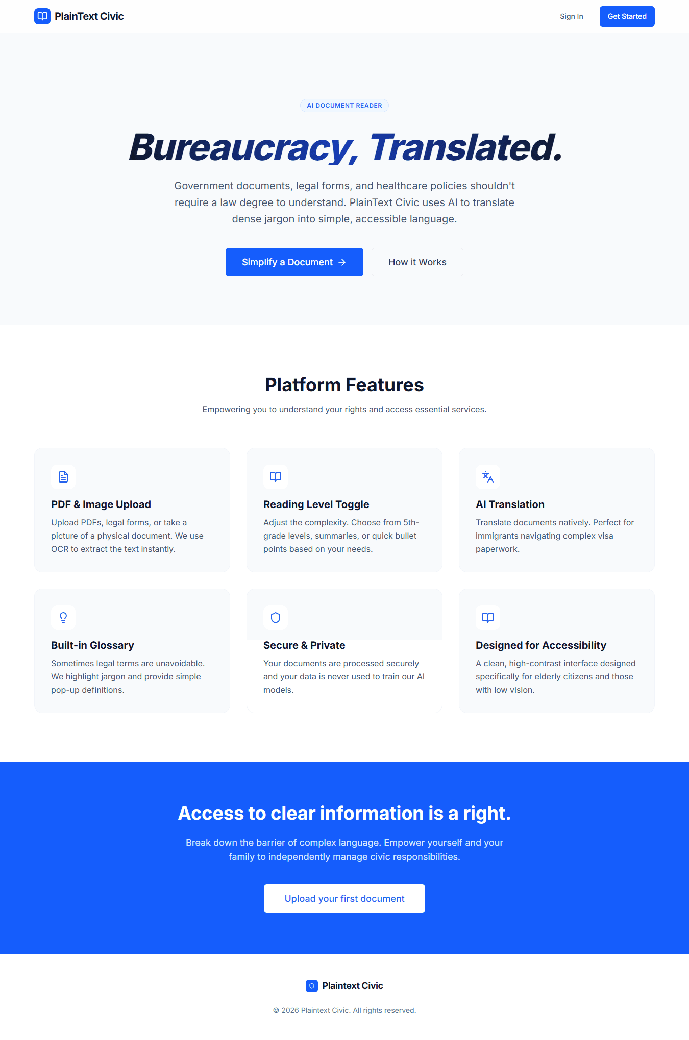 PlaintextCivic screenshot